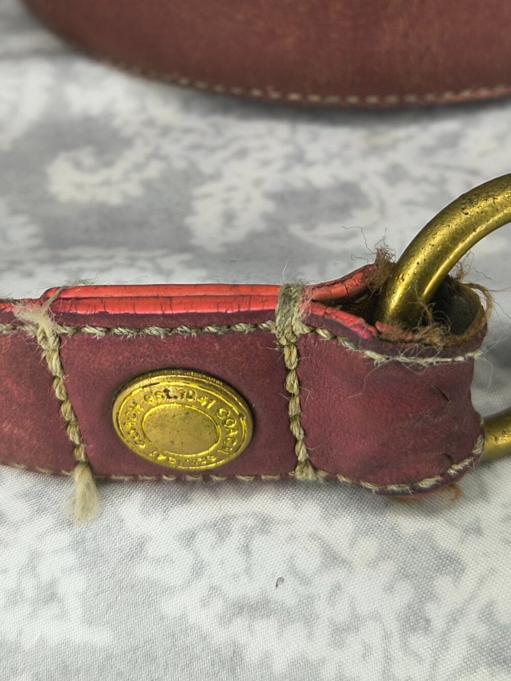COACH dog leash - Craft - Brass Hardware - leash itself is a mess
